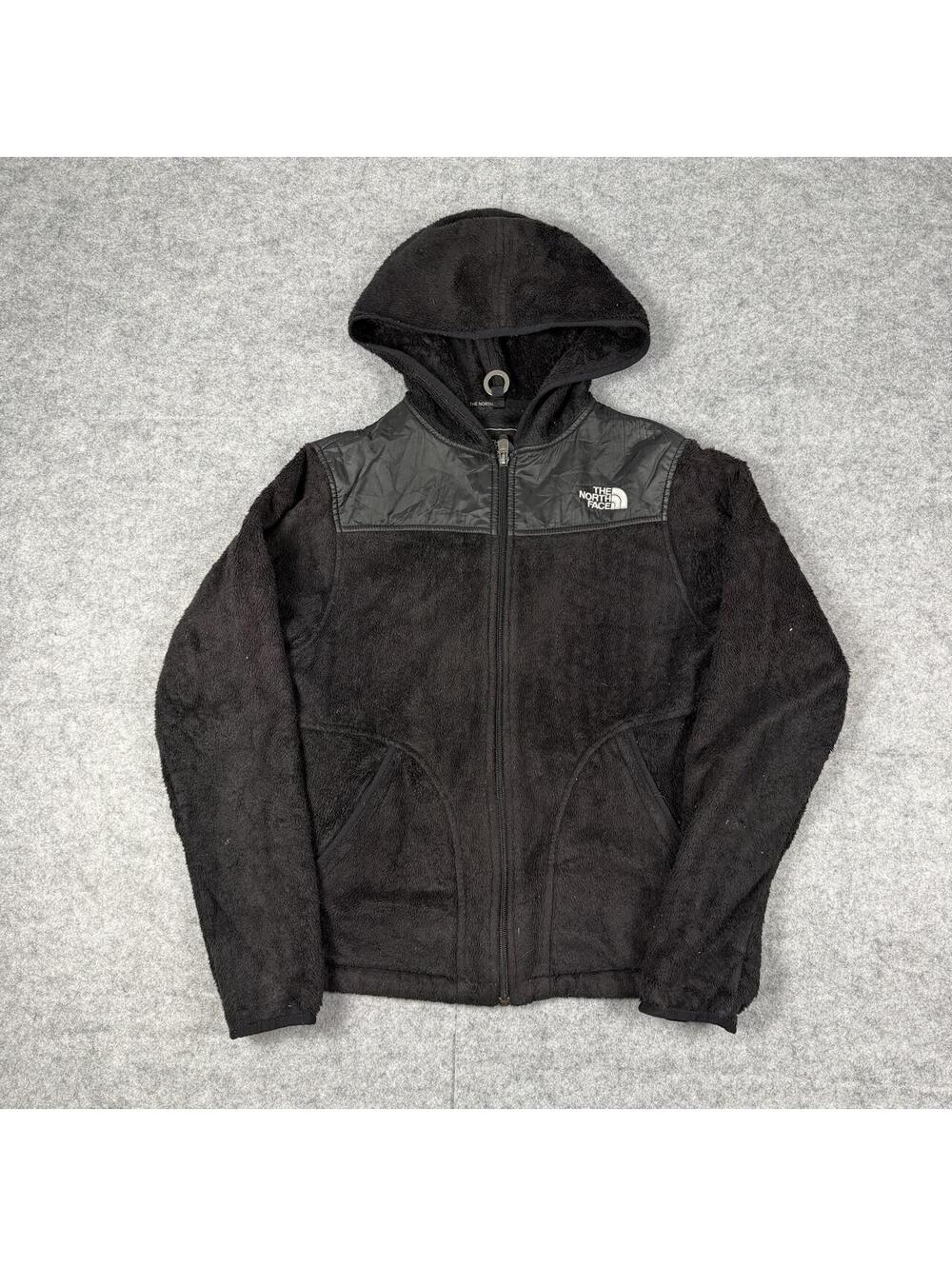 The North Face OSO Hoodie Jacket Fleece Size Womens Medium Black Y2K